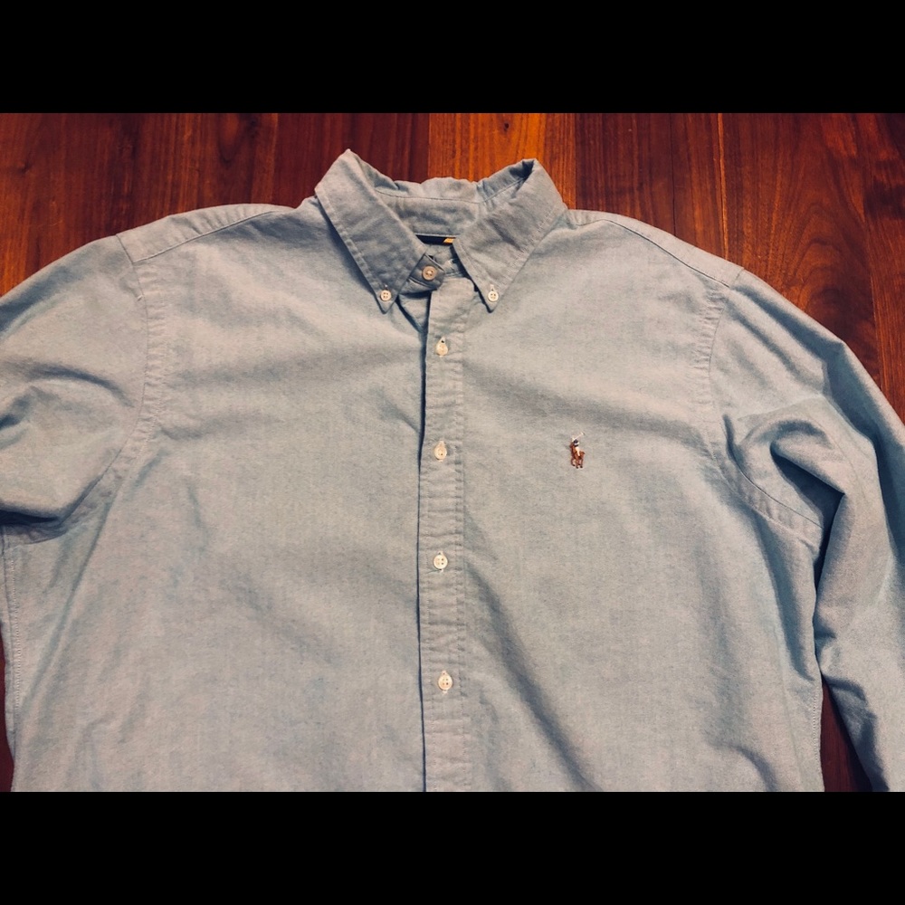 Men’s Polo Ralph Lauren blue oxford button up